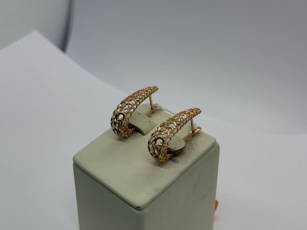 СБКМ585 СЕРЬГИ БЕЗ КАМНЯ (Au 585)