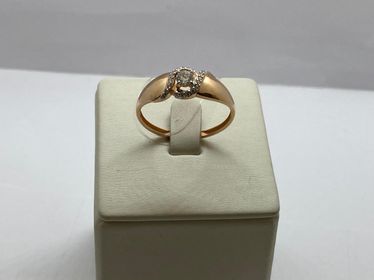 КОЛЬЦО С КАМНЯМИ (Au 585)