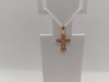 ПОДККИ585 ПОДВЕСКА КРЕСТ С КАМНЯМИ (Au 585)