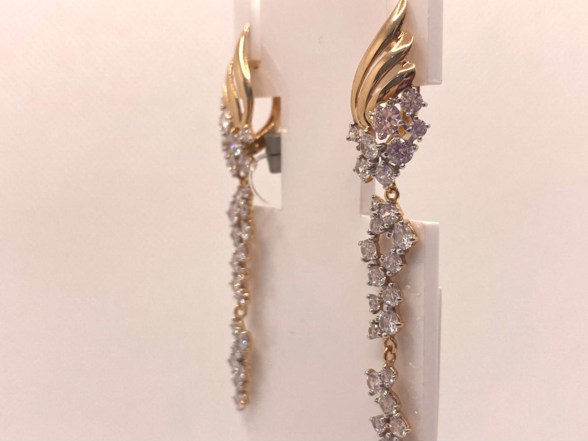 027426 СЕРЬГИ С КАМНЯМИ (Au 585)