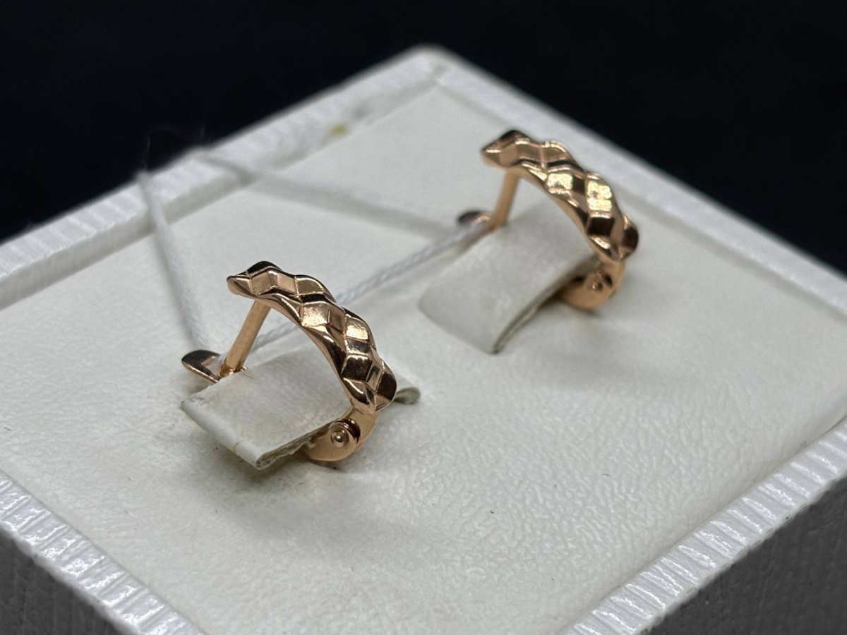 СБКМ585 СЕРЬГИ БЕЗ КАМНЯ (Au 585)