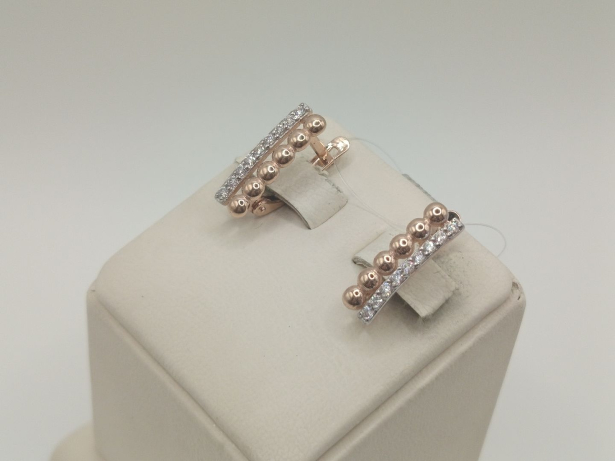 СЕРЬГИ С КАМНЯМИ (Au 585)