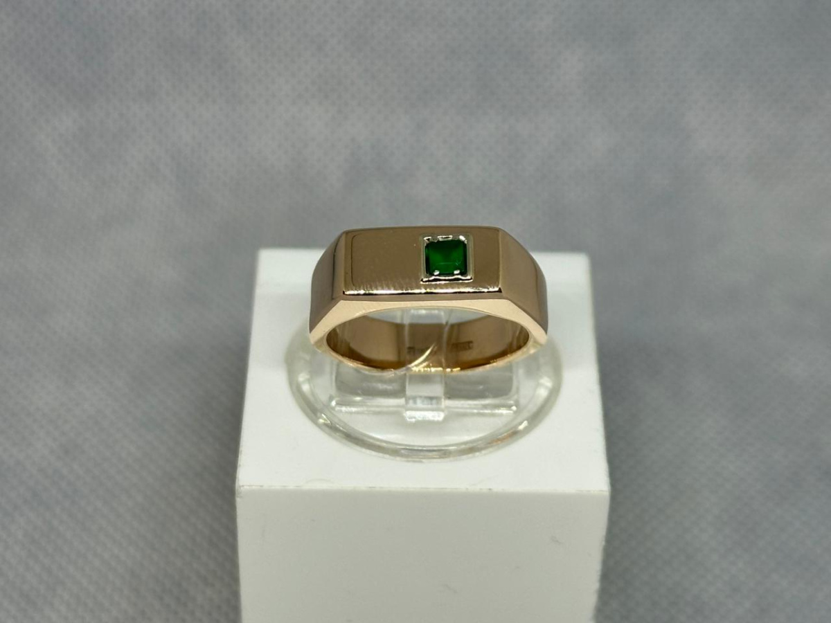 31-0309-О КОЛЬЦО ПЕЧАТКА с камнем (Au 585)