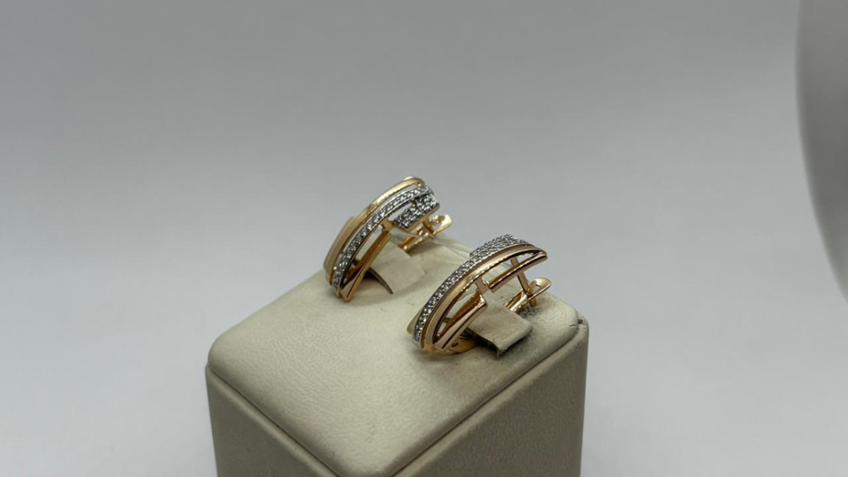 СЕРЬГИ С КАМНЯМИ (Au 585)