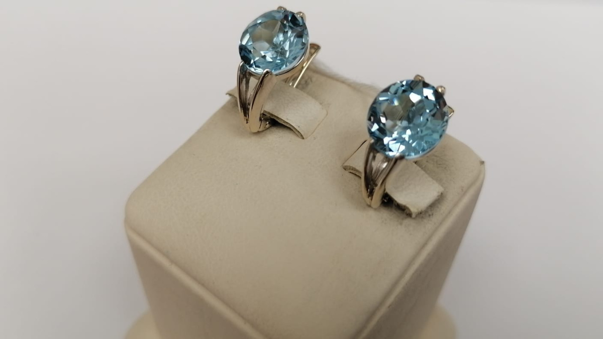 СЕРЬГИ С КАМНЕМ (Au 585)