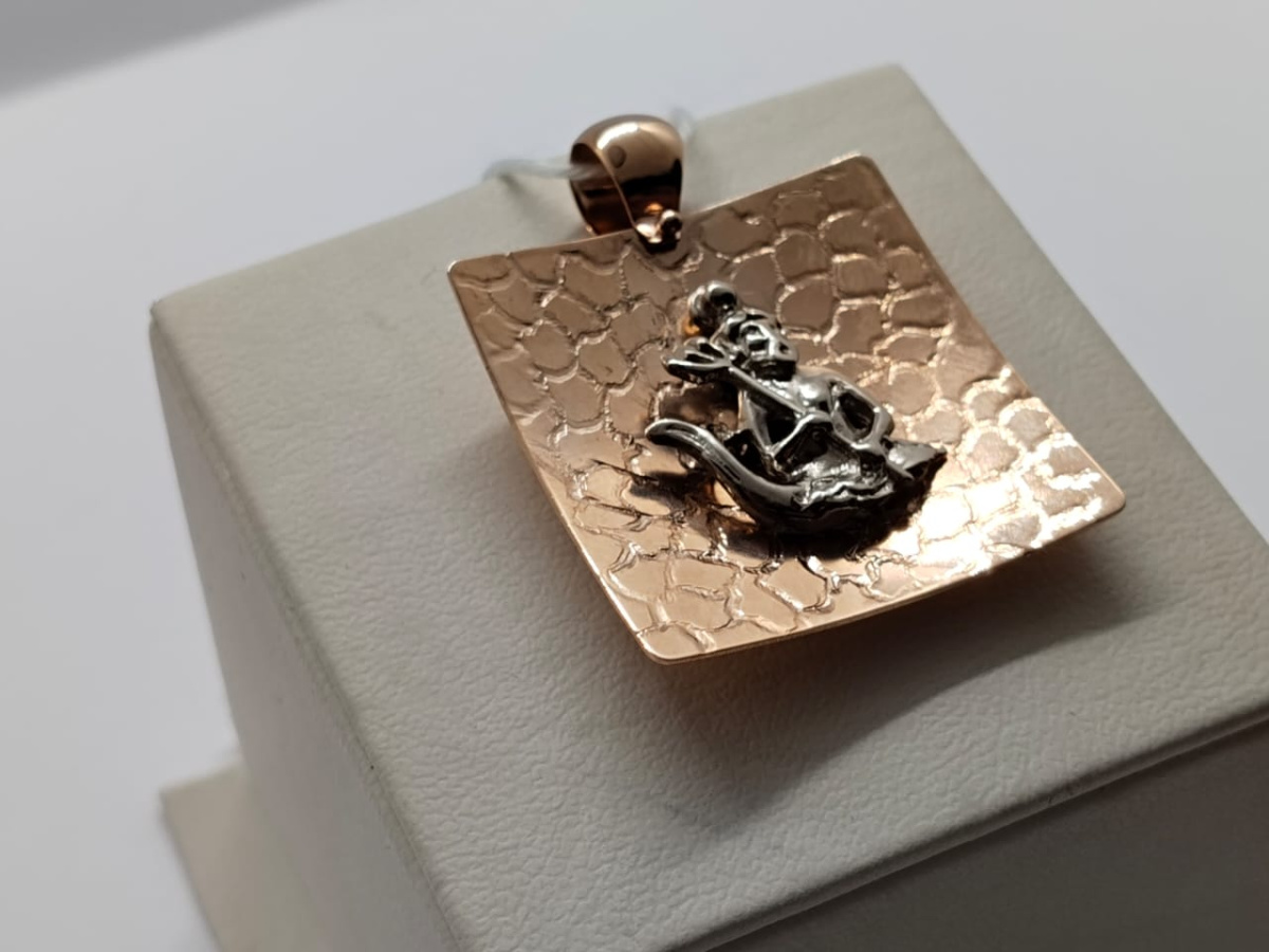 ПОДВЕСКА ЗНАК ЗОДИАКА ВОДОЛЕЙ Au 585