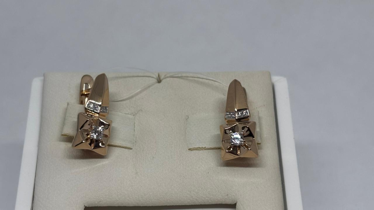 СЕРЬГИ С КАМНЯМИ (Au 585)