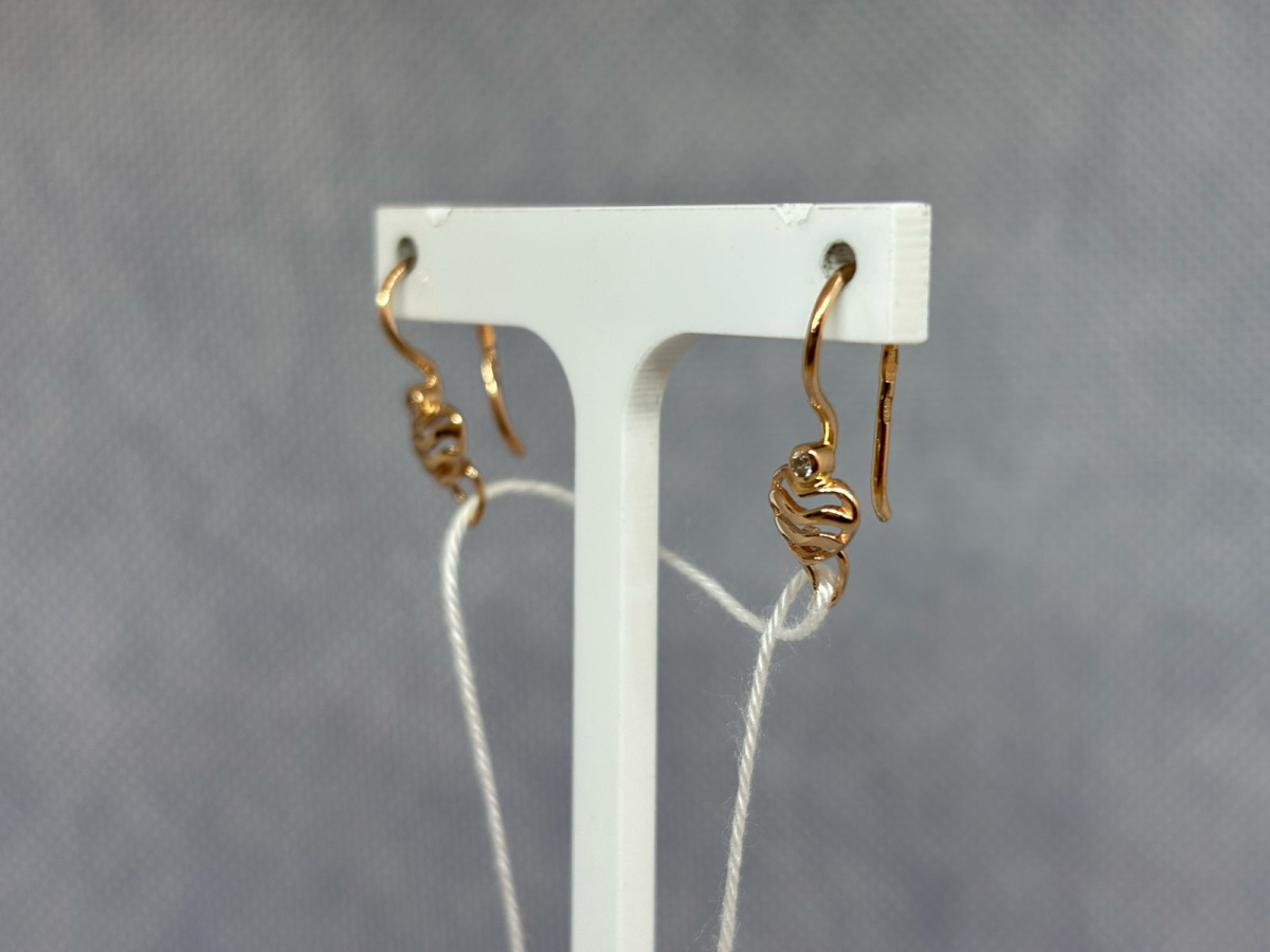 СЕРЬГИ С КАМНЕМ (Au 585)