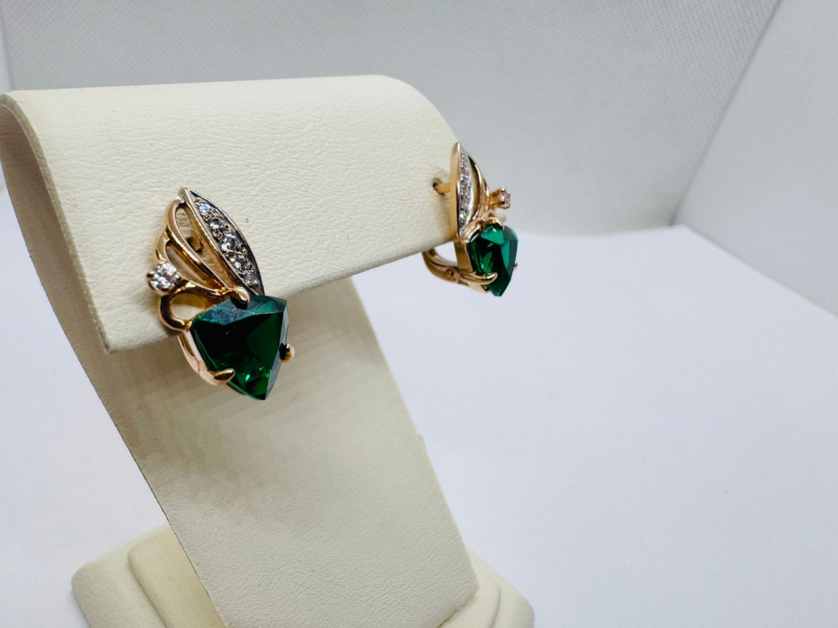 СЕРЬГИ С КАМНЯМИ (Au 585)