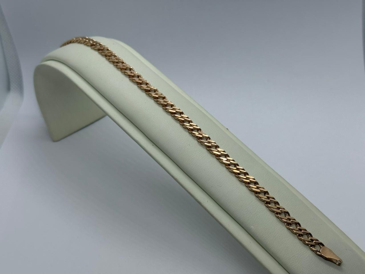 БРАСЛЕТ ПУСТОТЕЛЫЙ Ромб двойной (Au 585)