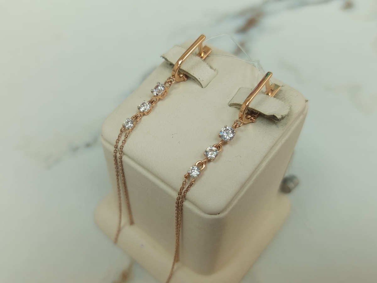 СЕРЬГИ С КАМНЯМИ (Au 585)