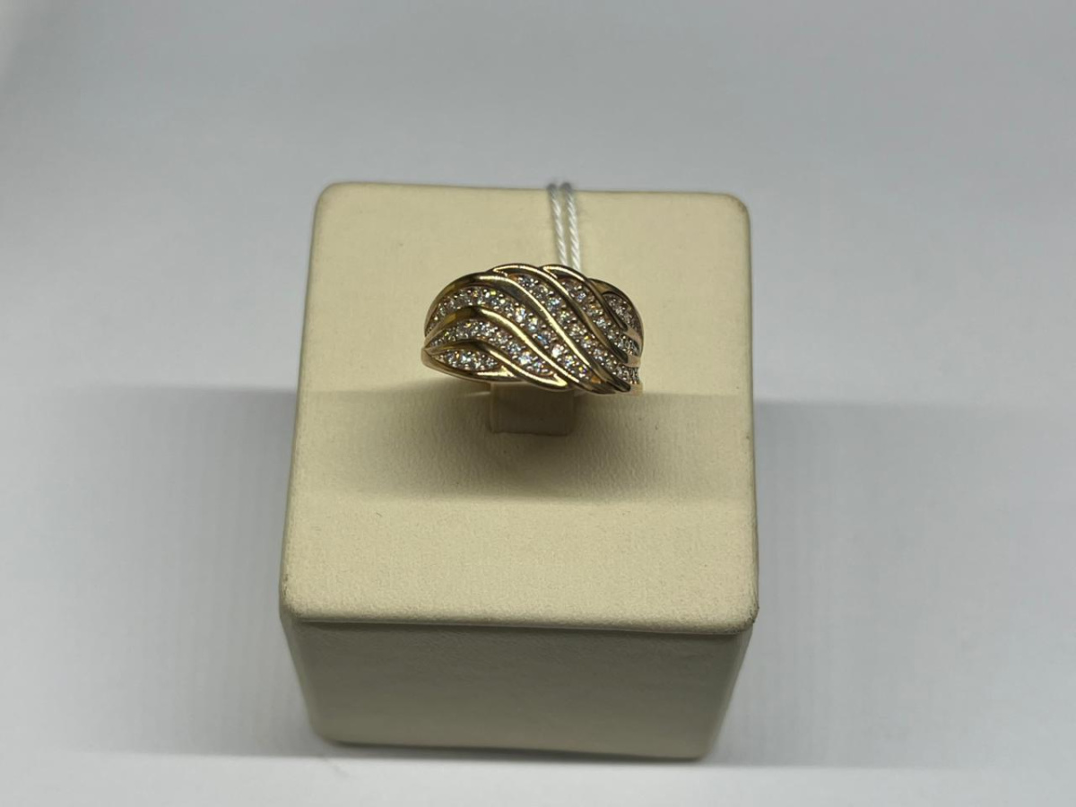 КОЛЬЦО С КАМНЯМИ (Au 585)