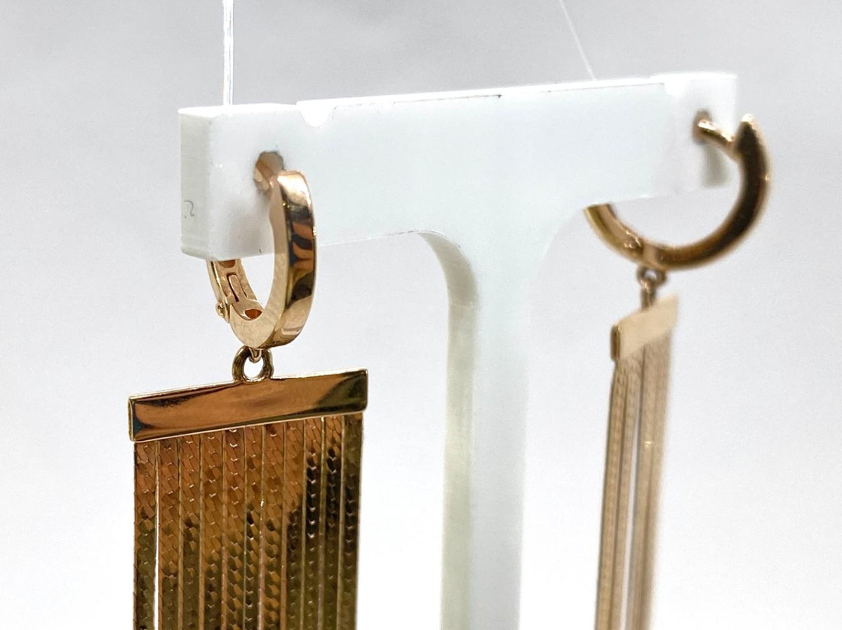 СЕРЬГИ БЕЗ КАМНЯ (Au 585)