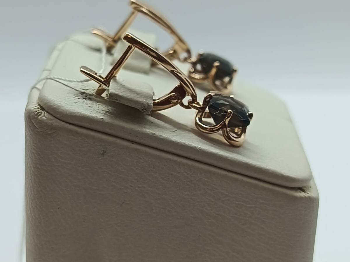 СЕРЬГИ С КАМНЕМ (Au 585)