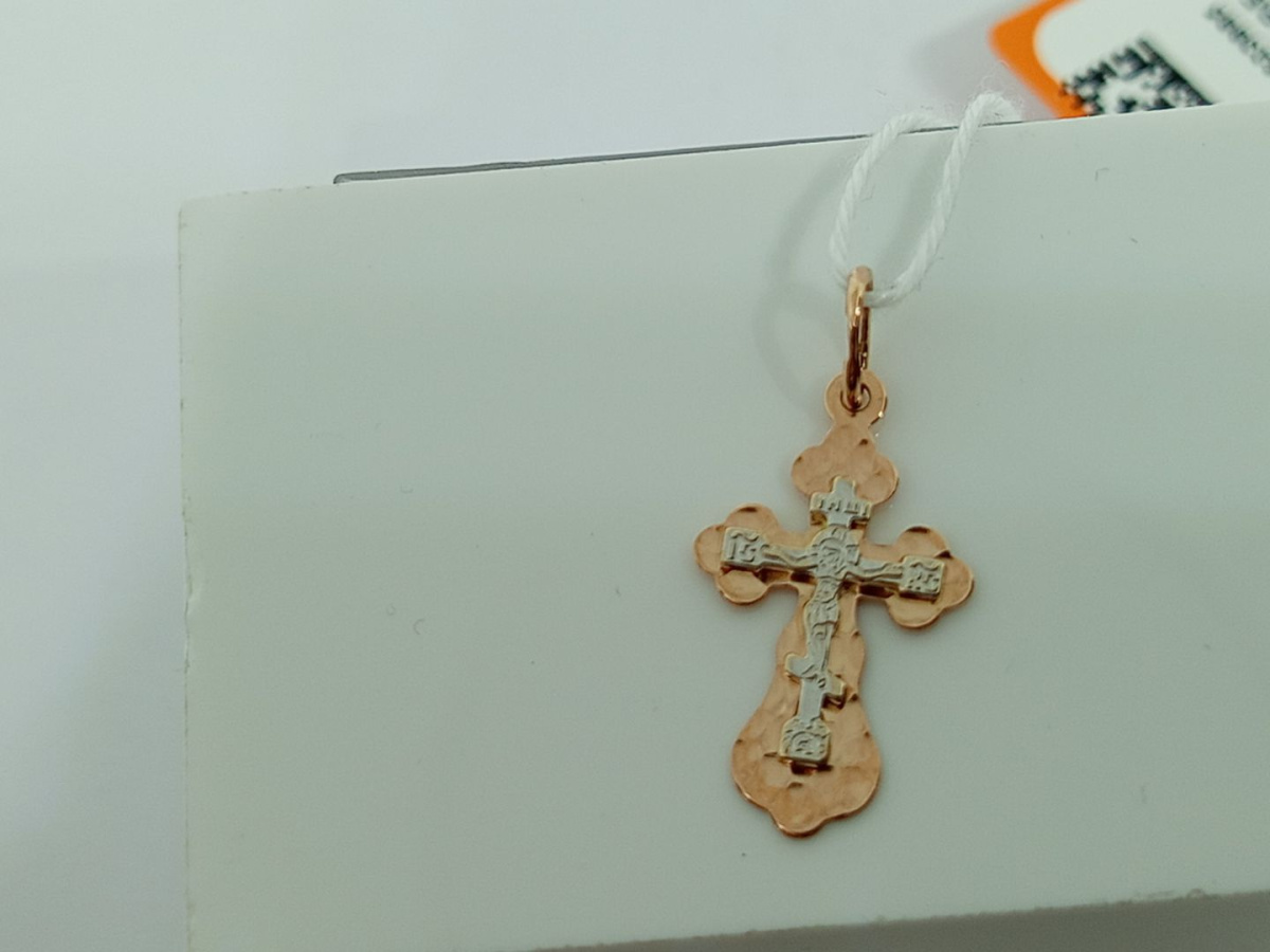 ПОДКБК585 ПОДВЕСКА КРЕСТ БЕЗ КАМНЯ (Au 585)