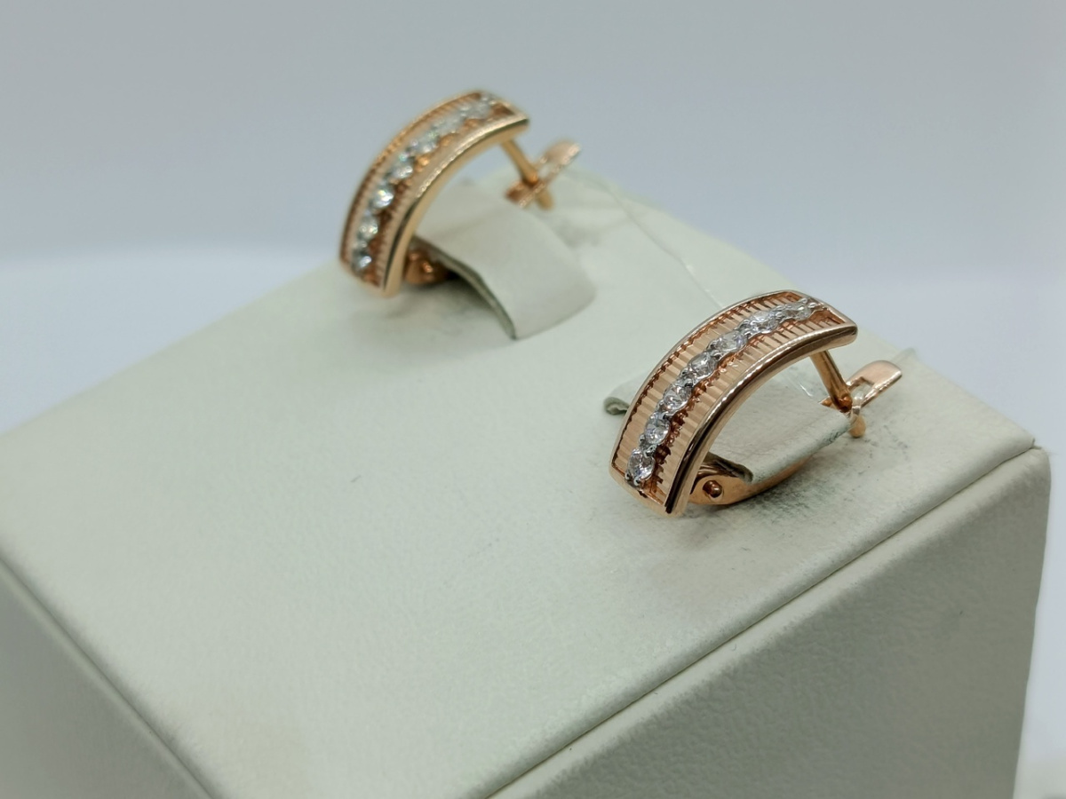 СЕРЬГИ С КАМНЯМИ (Au 585)