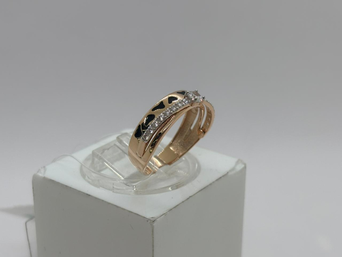 КОЛЬЦО С КАМНЯМИ (Au 585)