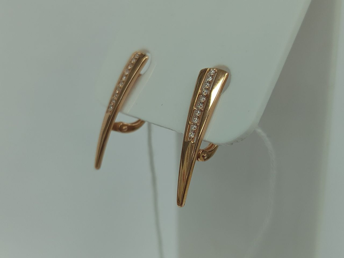 СКМИ585 СЕРЬГИ С КАМНЯМИ (Au 585)