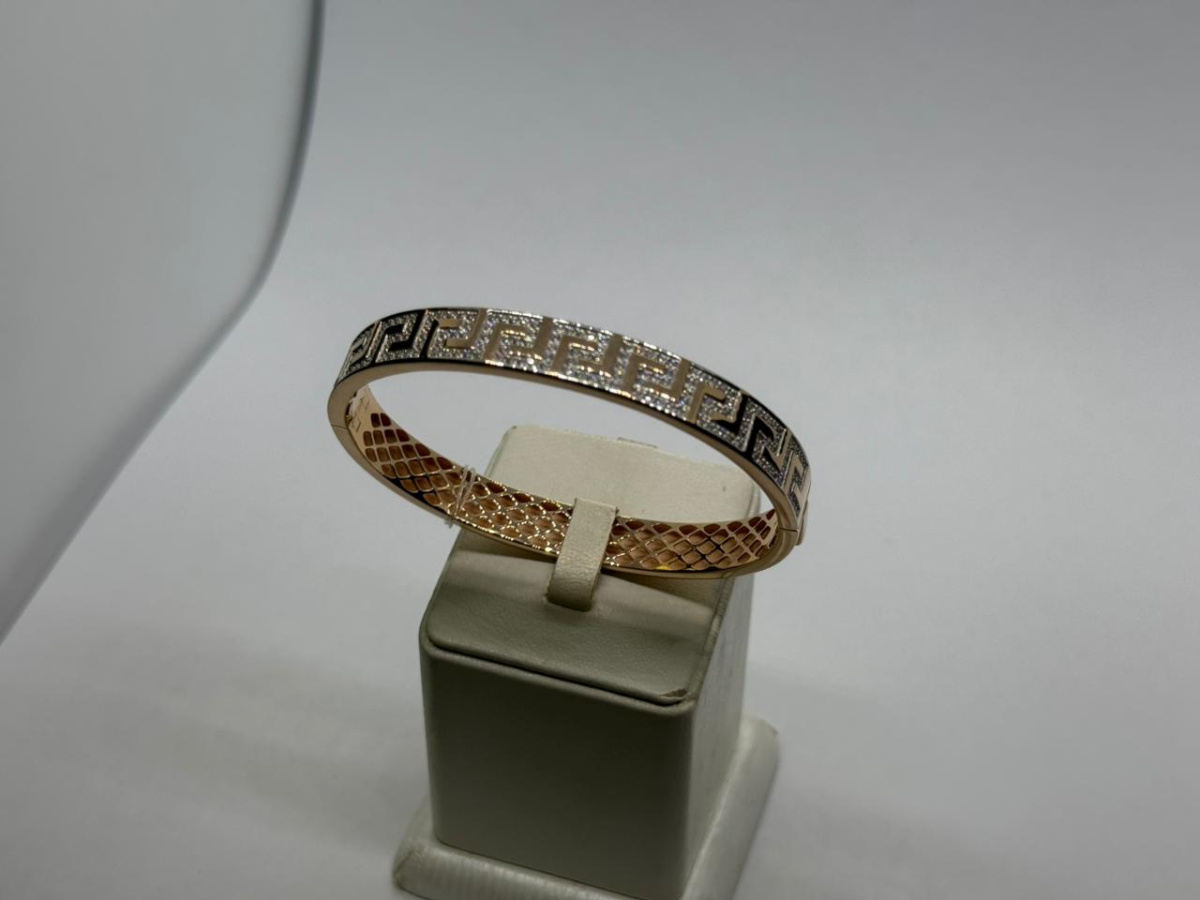 БРАСЛЕТ ЖЕСТКИЙ с камнями (Au 585)