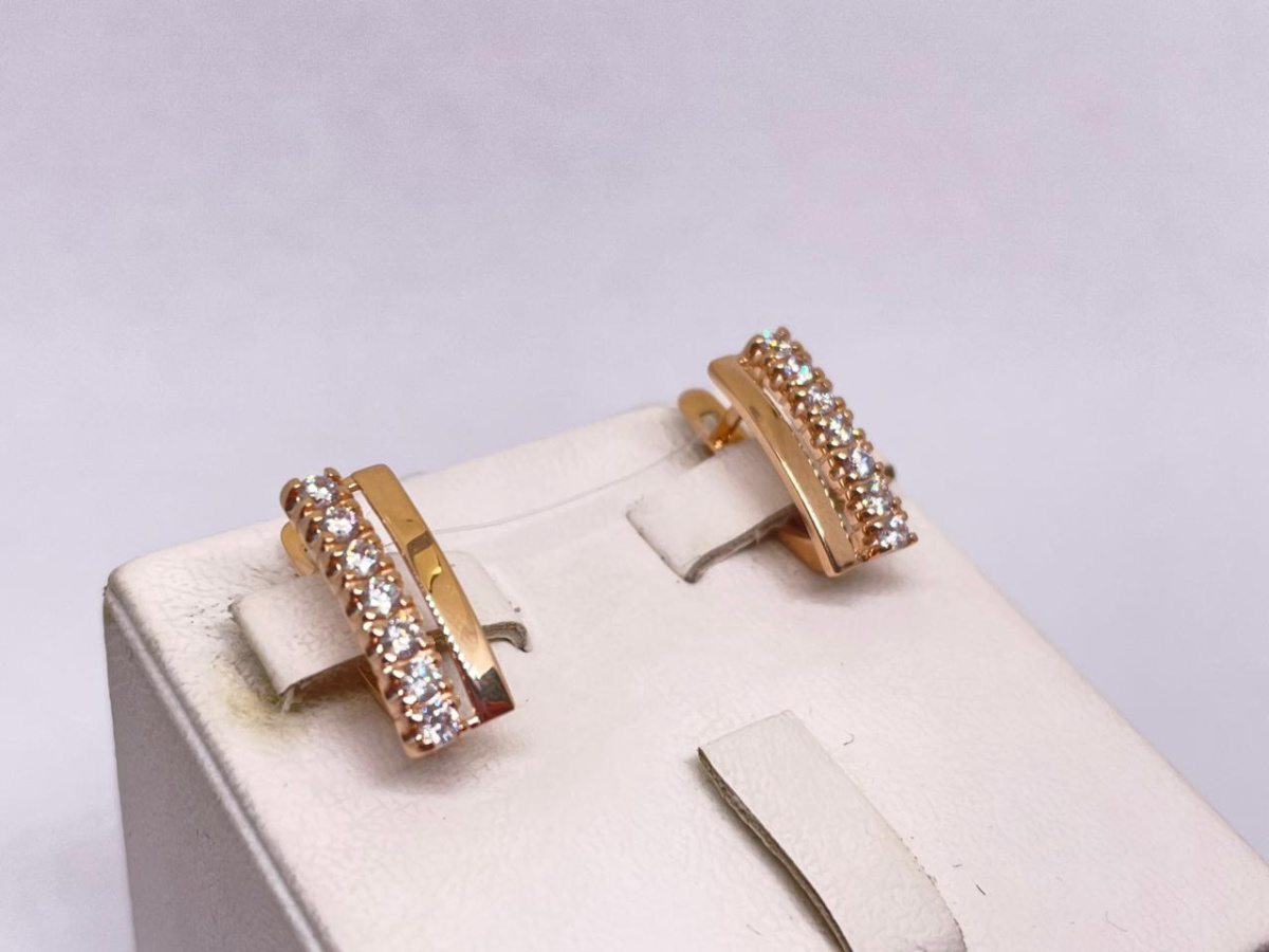 СЕРЬГИ С КАМНЯМИ (Au 585)