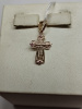 ПОДККИ585 ПОДВЕСКА КРЕСТ С КАМНЯМИ (Au 585)