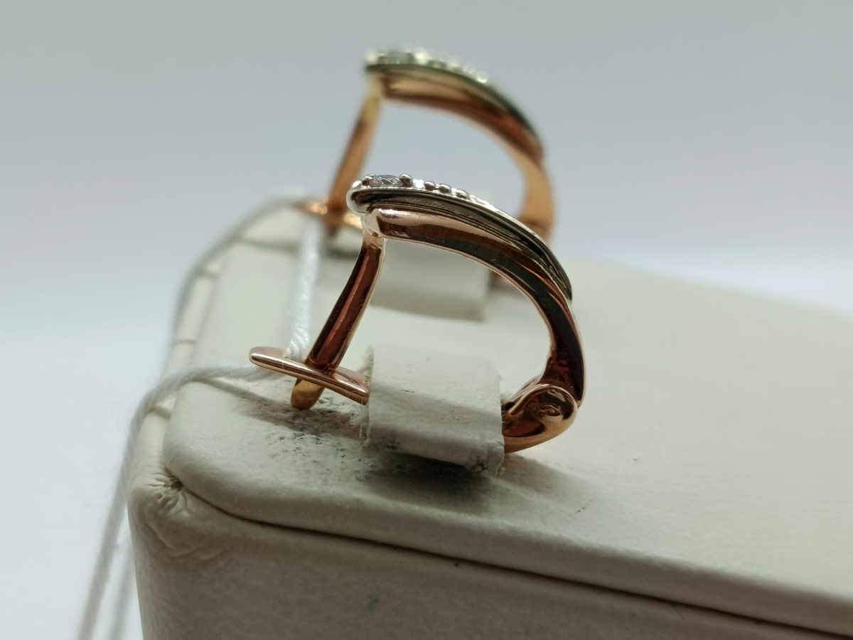 СЕРЬГИ С КАМНЕМ (Au 585)