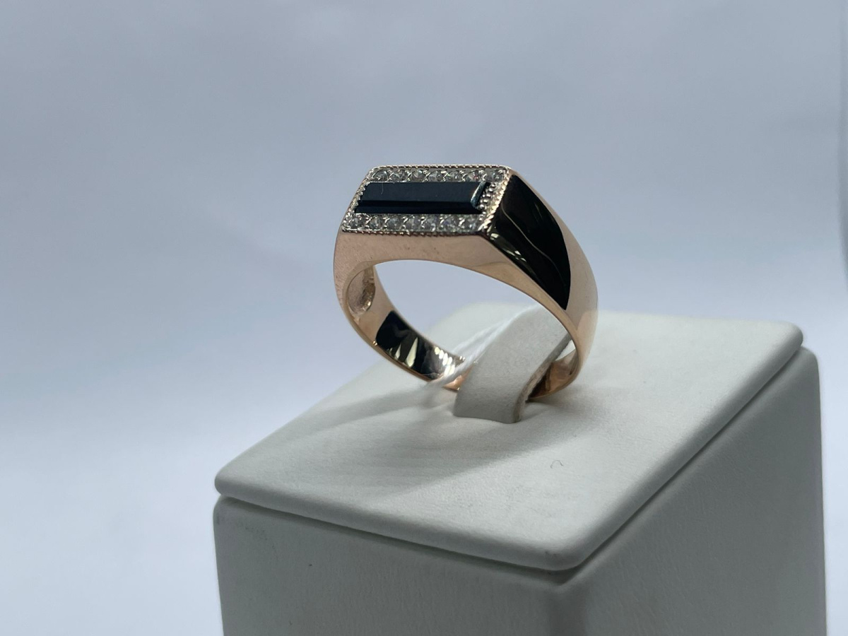 ПЕЧАТКА С КАМНЯМИ (Au 585)