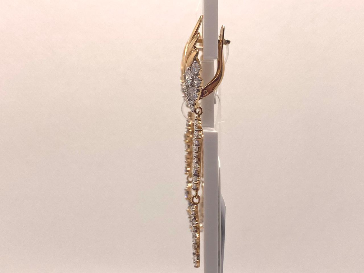 027426 СЕРЬГИ С КАМНЯМИ (Au 585)