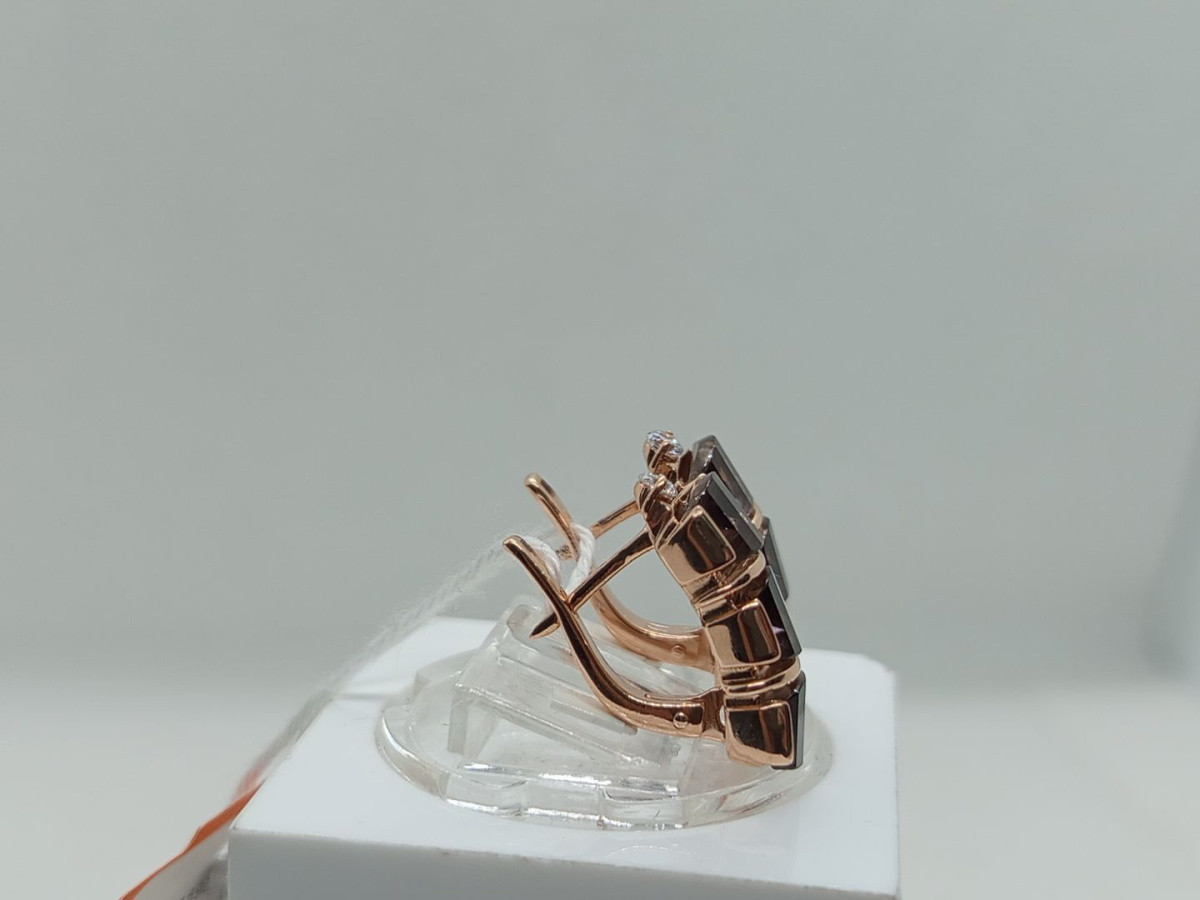 СКМИ585 СЕРЬГИ С КАМНЯМИ (Au 585)