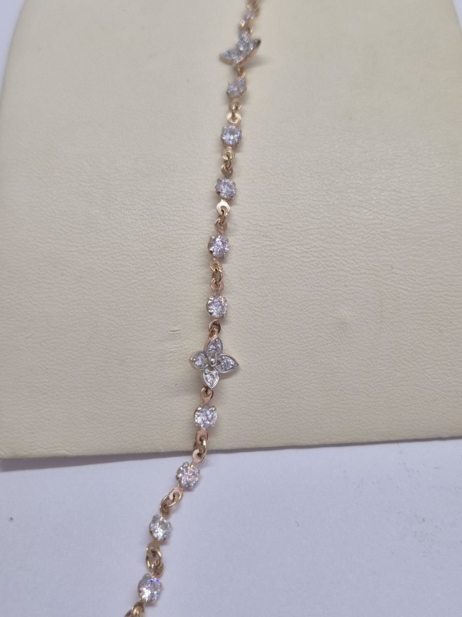 Б585 БРАСЛЕТ С КАМНЯМИ (Au 585)