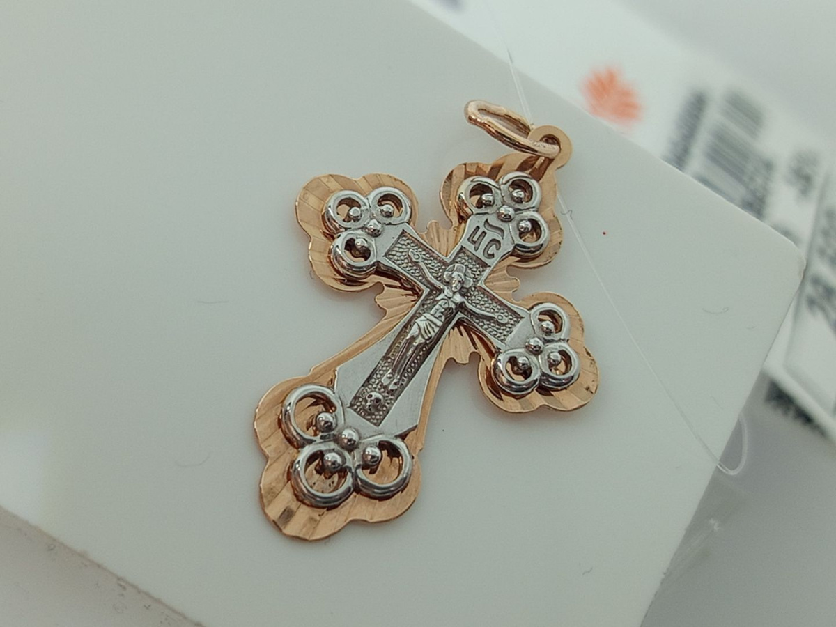 ПОДВЕСКА КРЕСТ без камня (Au 585)