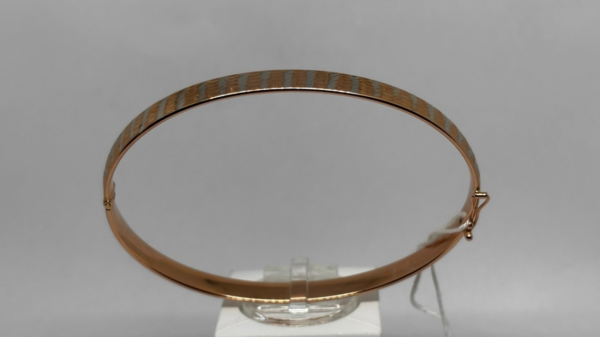 БЖАЛ585 БРАСЛЕТ ЖЕСТКИЙ С АЛМАЗНОЙ ГРАНЬЮ (Au 585)