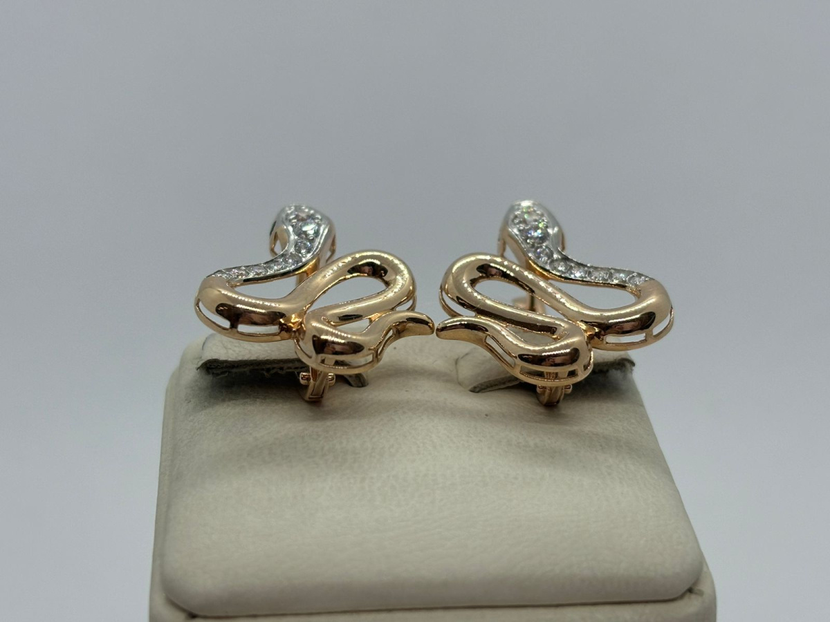 СЕРЬГИ С КАМНЯМИ (Au 585)