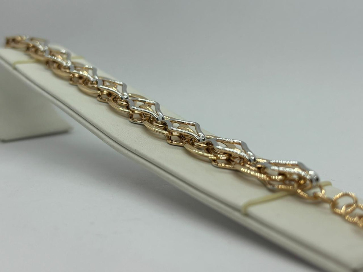 Т-26001 БРАСЛЕТ ФАНТАЗИЯ без камня (Au 585)