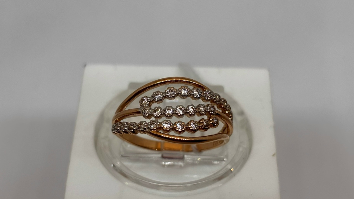 КОЛКМИ585 КОЛЬЦО С КАМНЯМИ (Au 585)