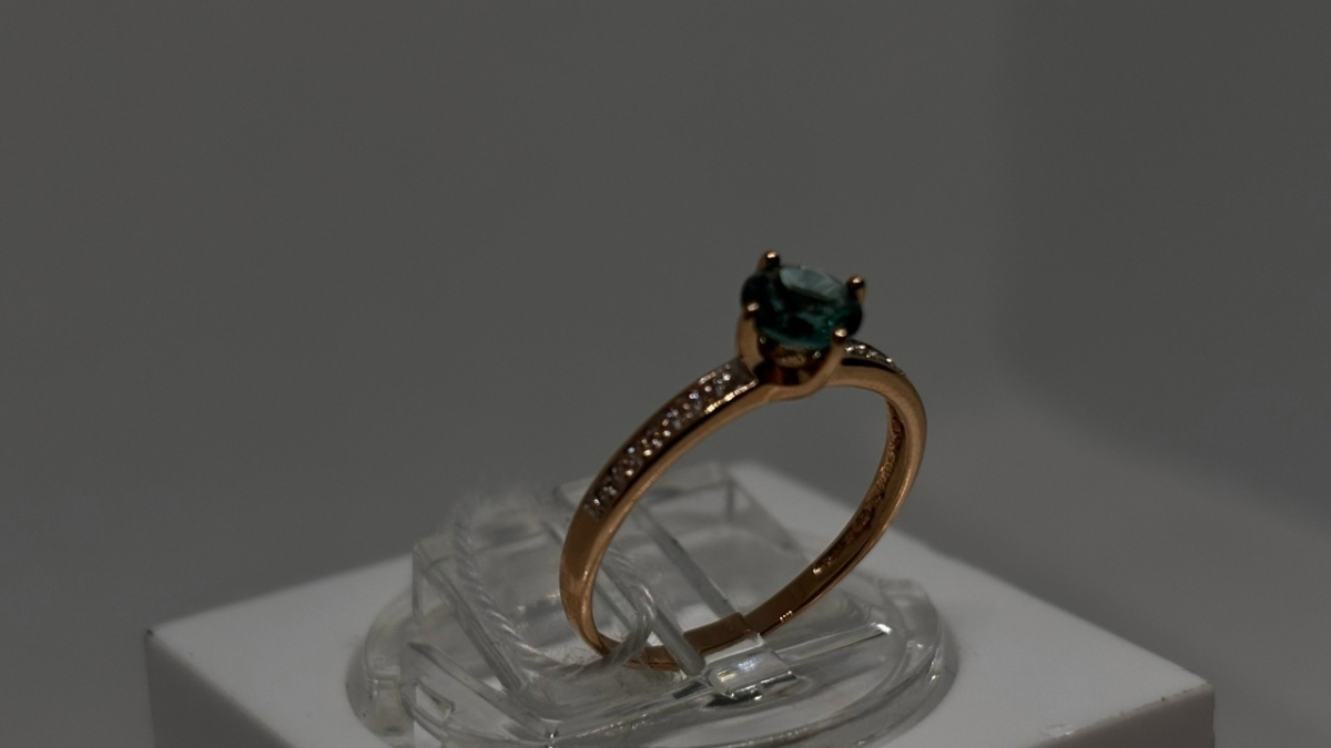 КОЛКМИ585 КОЛЬЦО С КАМНЯМИ (Au 585)