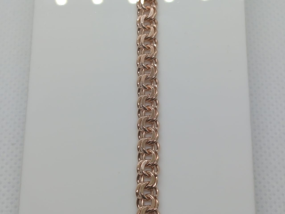 БЛБ585 БРАСЛЕТ ПОЛНОВЕСНЫЙ Бисмарк (Au 585)