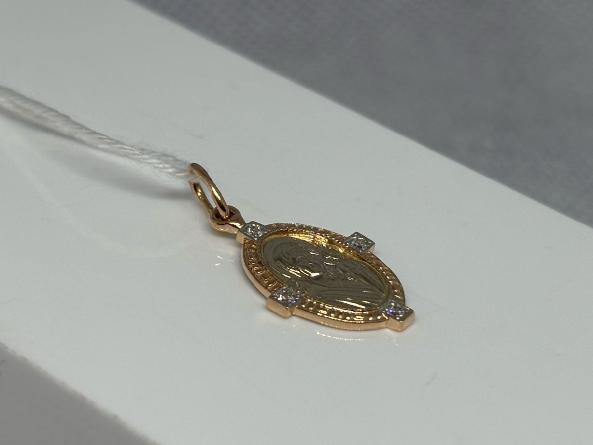 ПОДВЕСКА ИКОНА С КАМНЯМИ (Au 585)