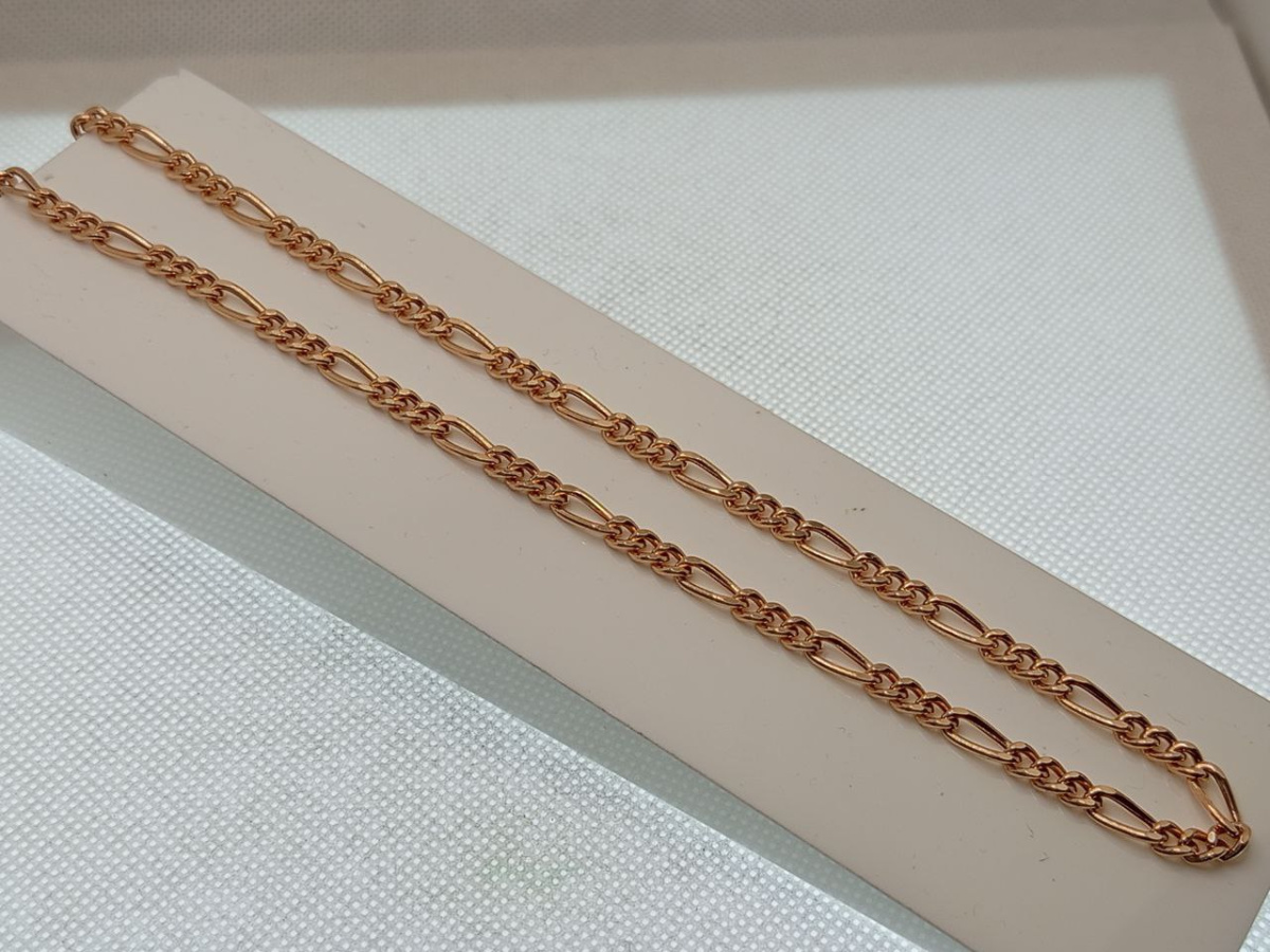 ЦЕПЬ ПУСТОТЕЛАЯ Фигаро(картье) (Au 585)