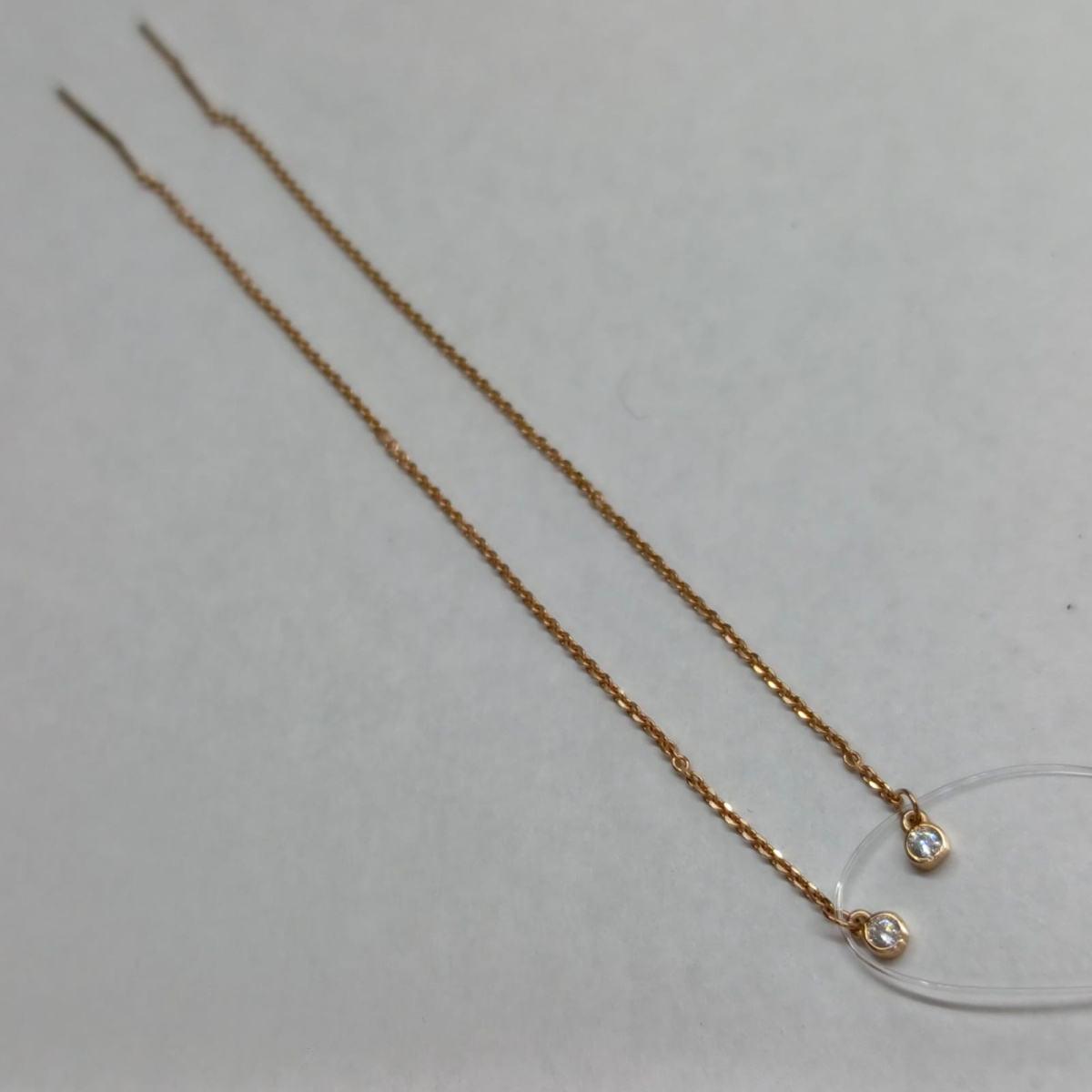 СЕРЬГИ ПРОДЕВКИ с камнем (Au 585)