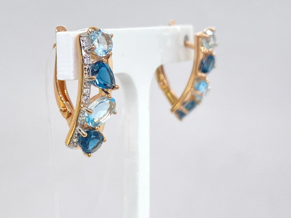 СЕРЬГИ С КАМНЯМИ (Au 585)