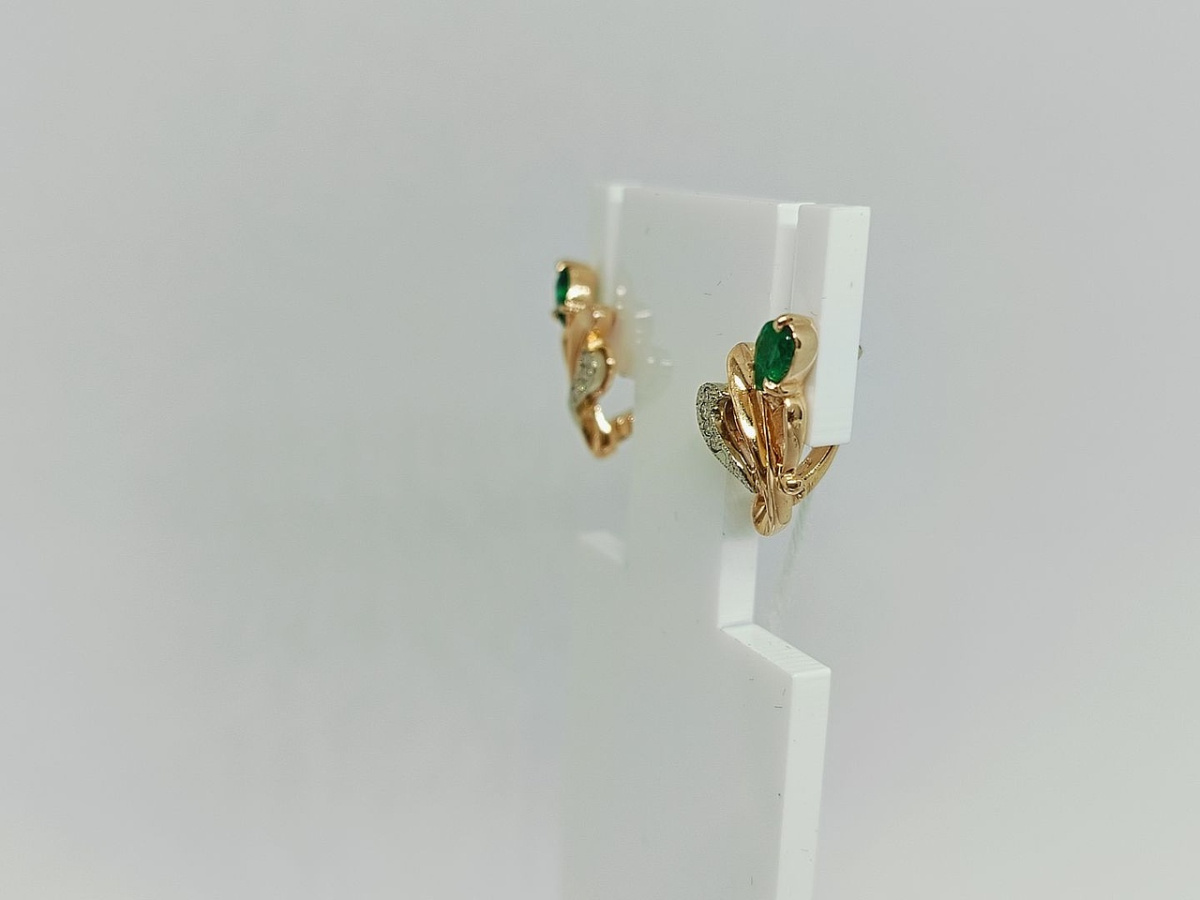 СЕРЬГИ С КАМНЯМИ (Au 585)