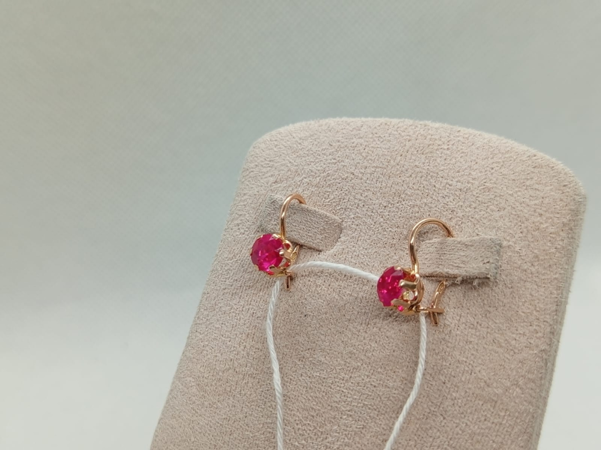 СЕРЬГИ С КАМНЕМ (Au 583)