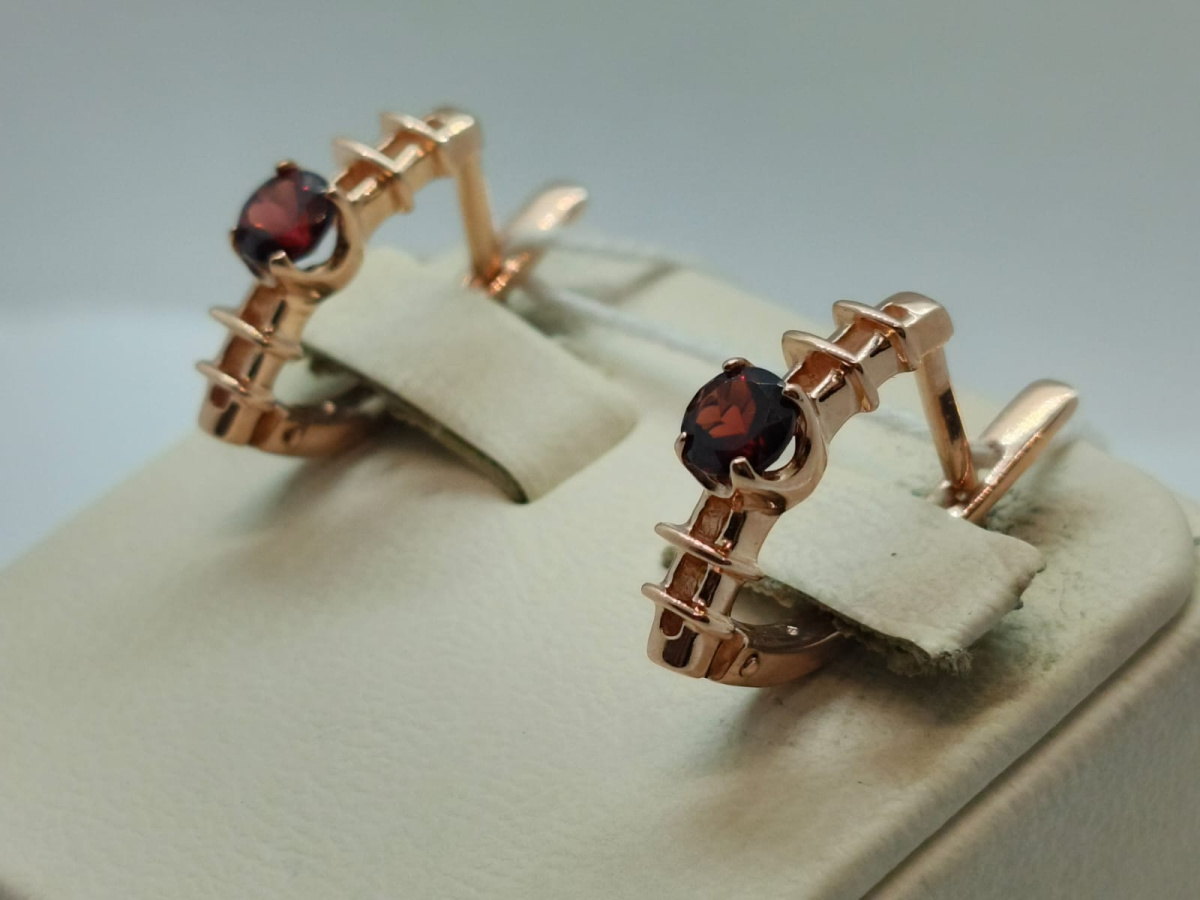 СЕРЬГИ С КАМНЕМ (Au 585)