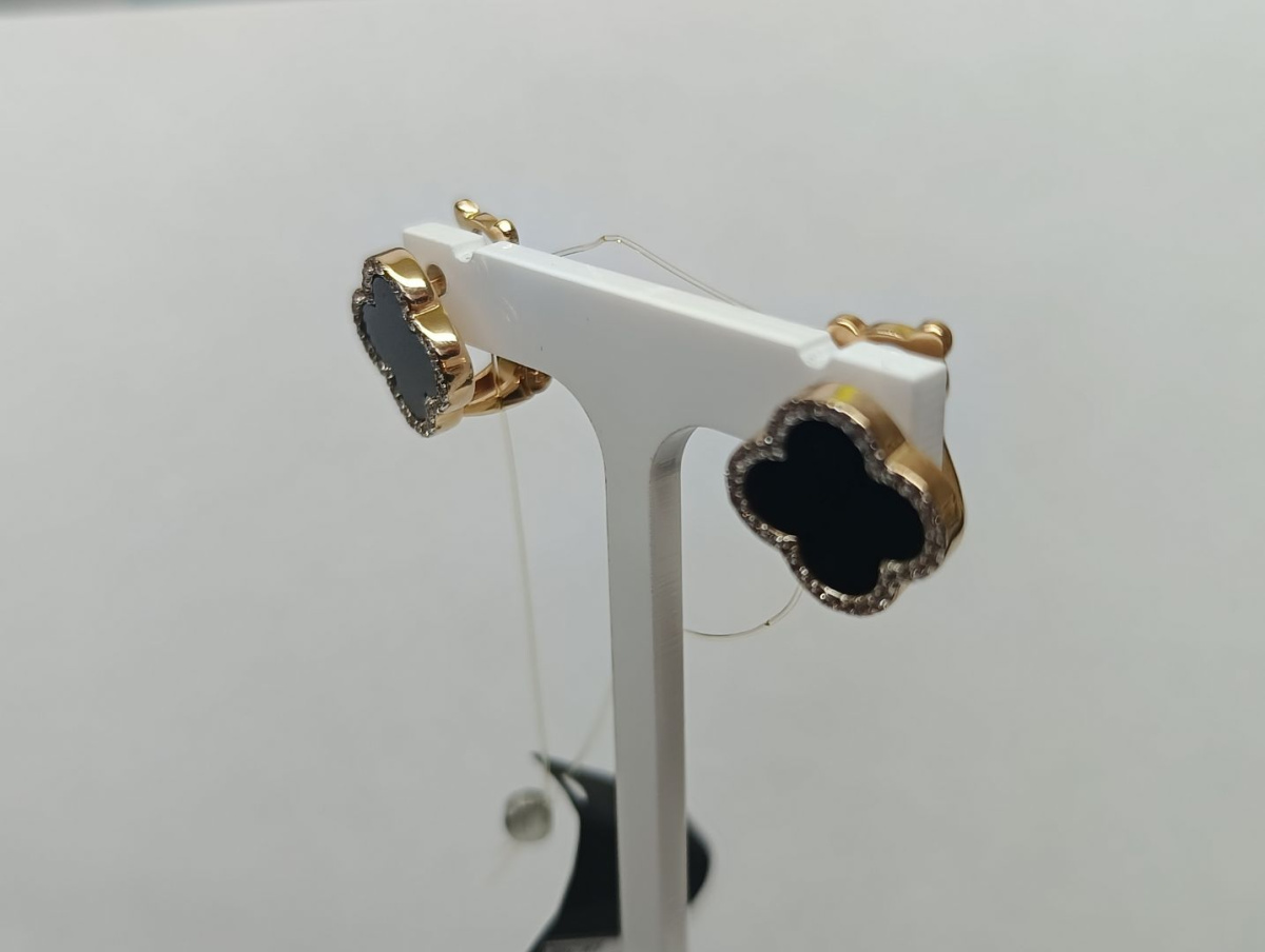 120362 СЕРЬГИ С КАМНЯМИ (Au 585)