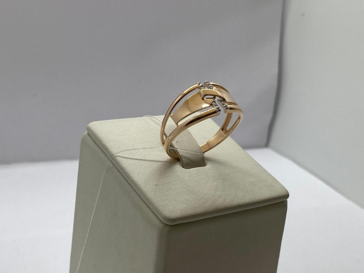 КОЛЬЦО С КАМНЯМИ (Au 585)