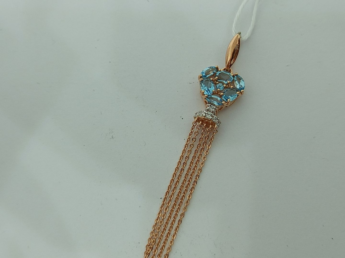 ПОДКМИ585 ПОДВЕСКА С КАМНЯМИ (Au 585)