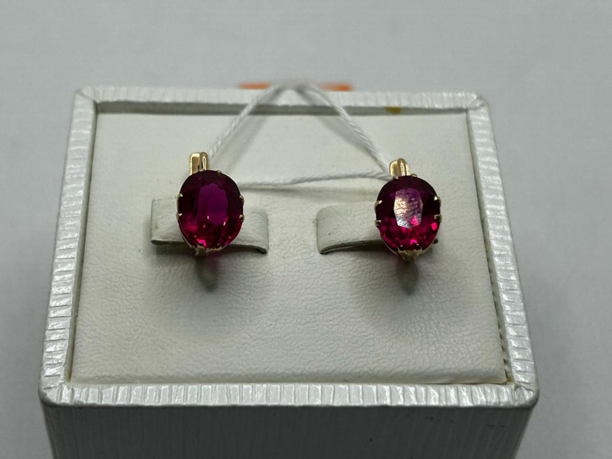 СЕРЬГИ С КАМНЕМ (Au 583)