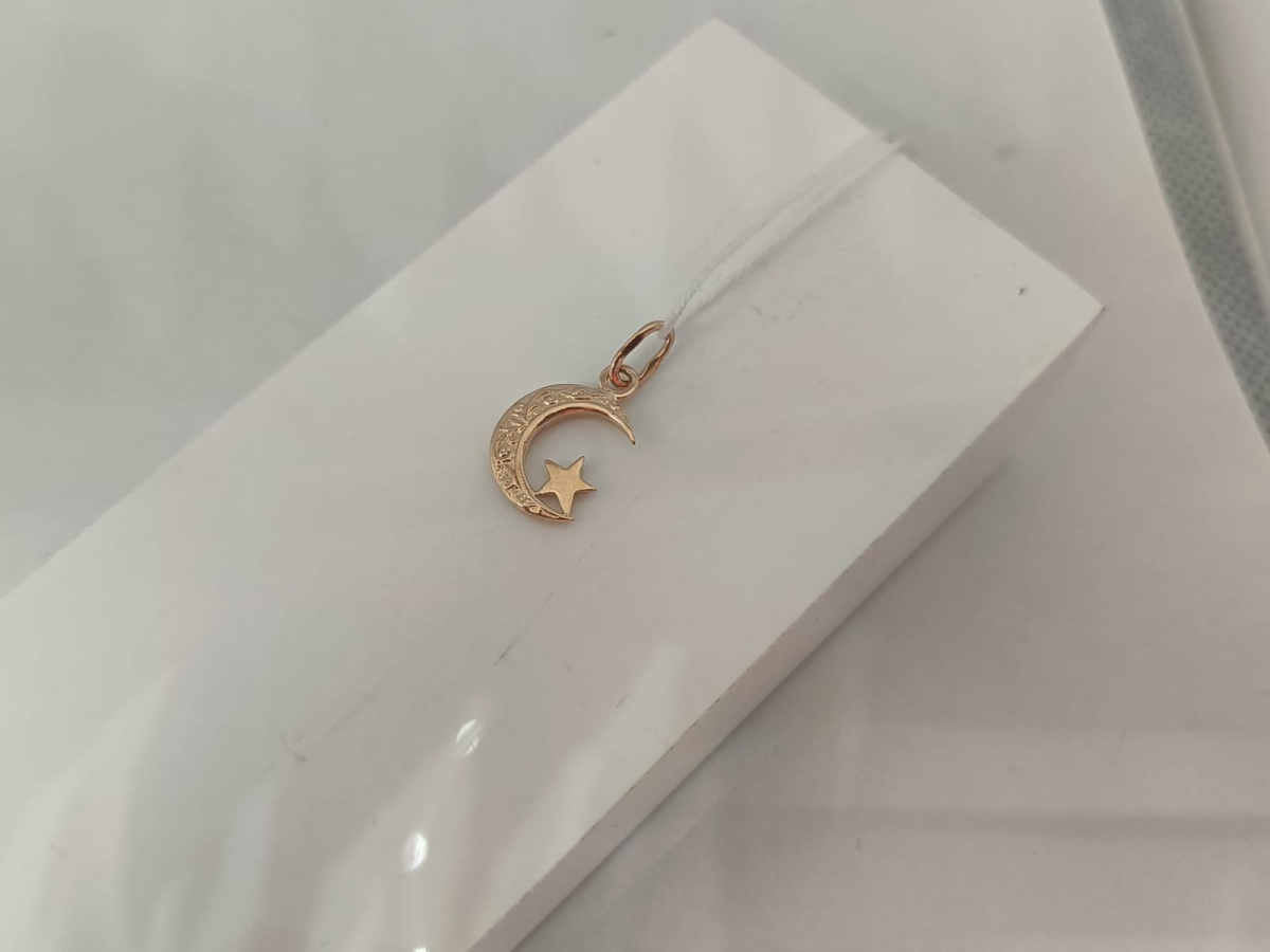 ПОДПБК585 ПОДВЕСКА ПОЛУМЕСЯЦ БЕЗ КАМНЯ (Au 585)