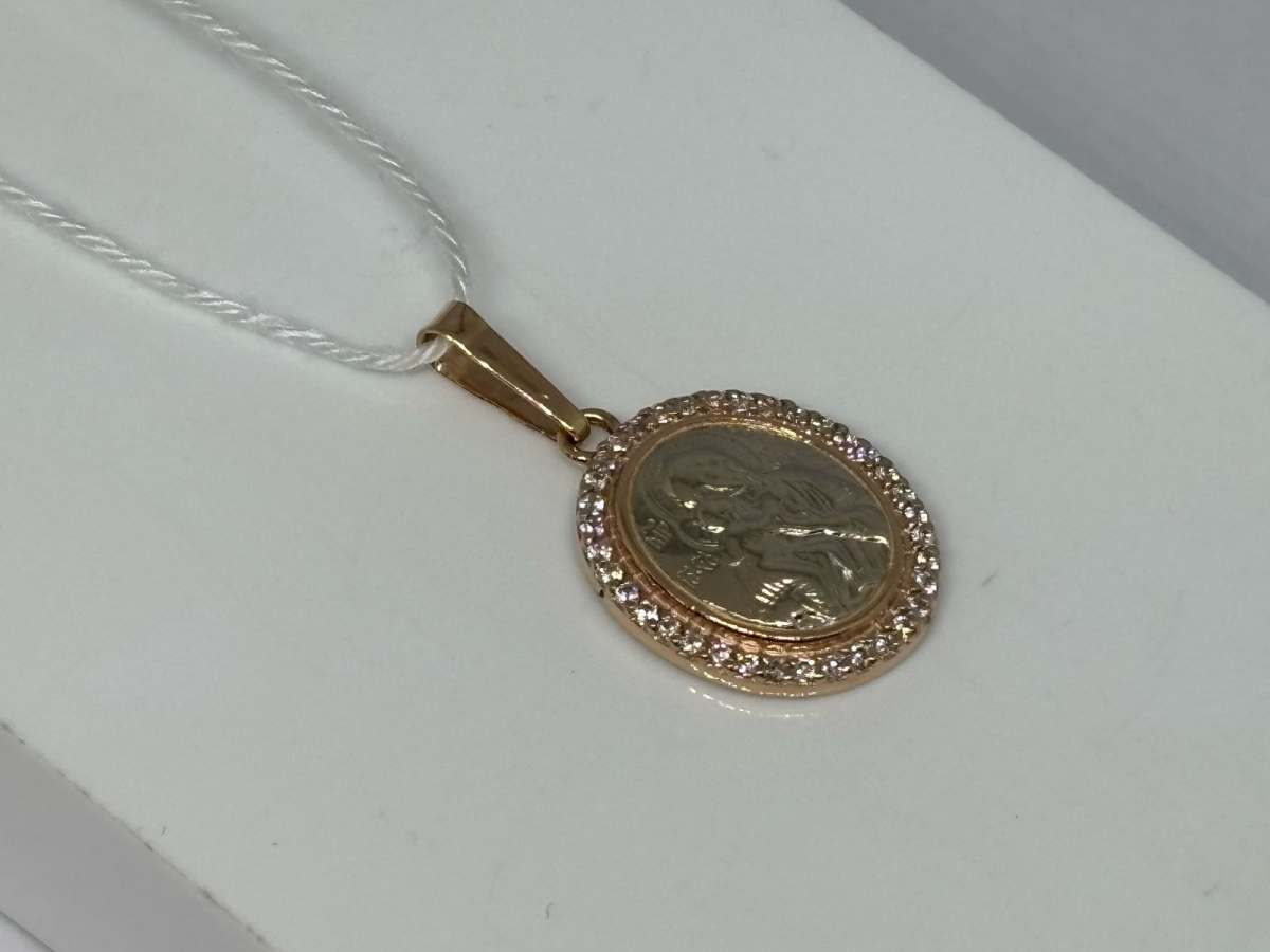 ПОДВЕСКА ИКОНА С КАМНЯМИ (Au 585)